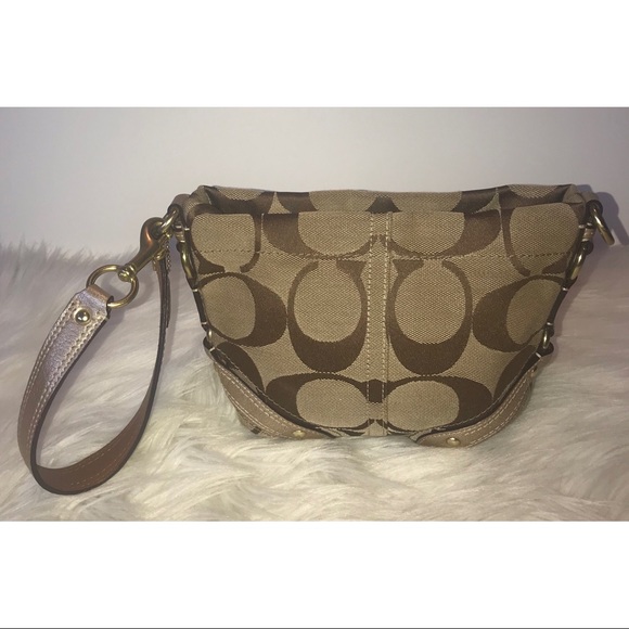 Vintage Coach Monogram Tan Convertible Mini Bag - Picture 3 of 8